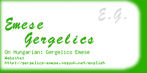 emese gergelics business card